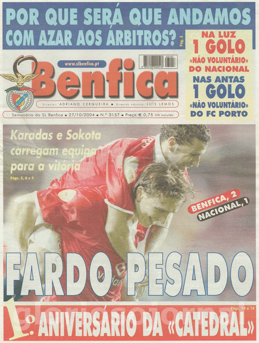 jornal o benfica 3157 2004-10-27